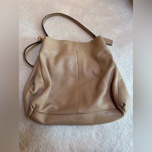 CREAM over the shoulder Coach Bag